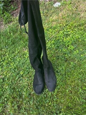 Dolce Vita Black Over-the-Knee Suede Boots